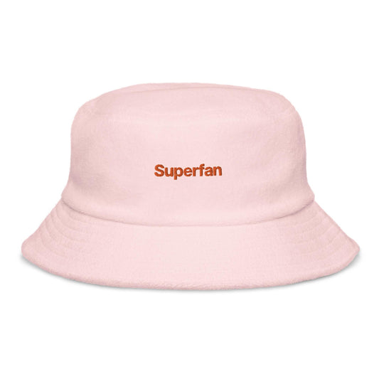 unstructured superfan terry cloth bucket hat