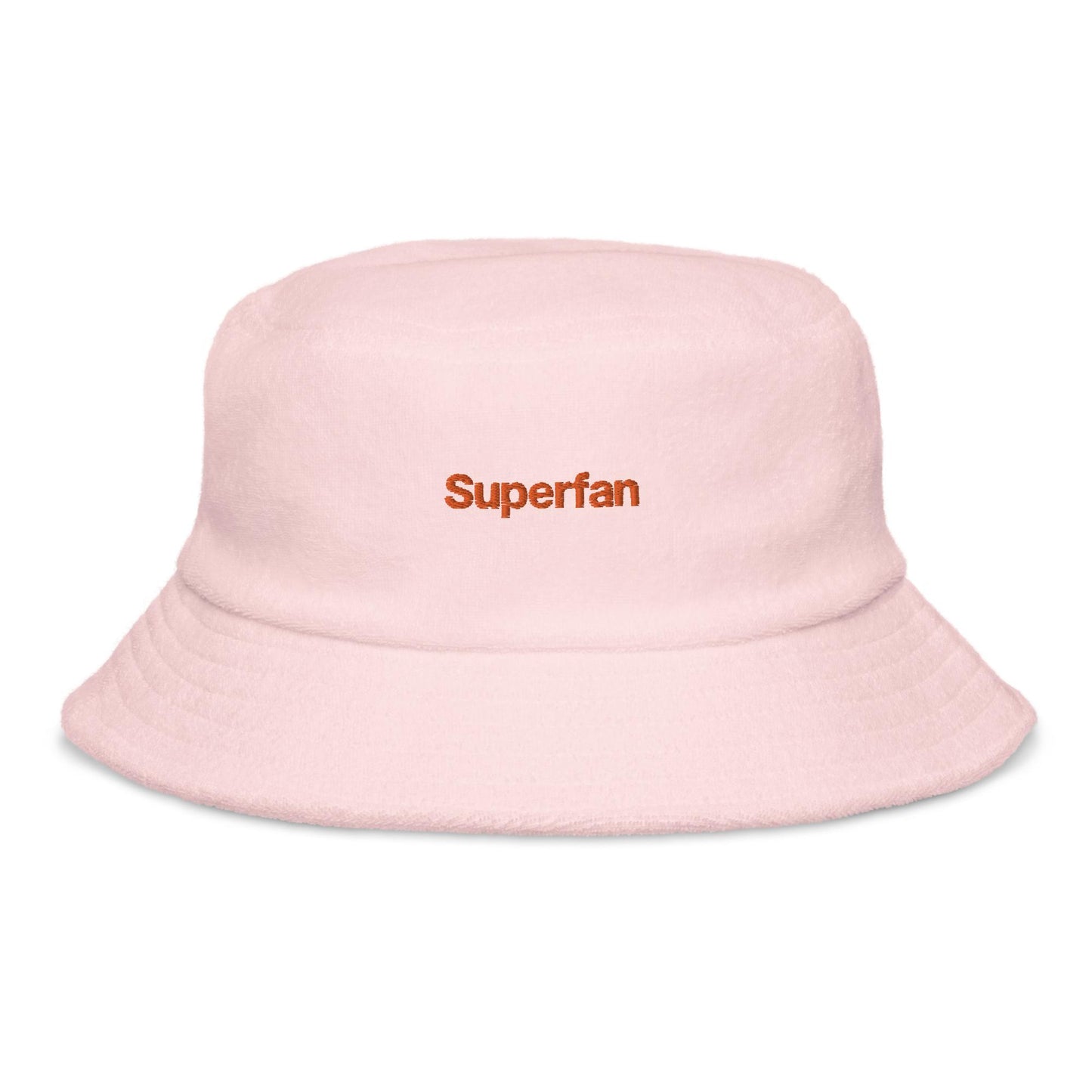 unstructured superfan terry cloth bucket hat